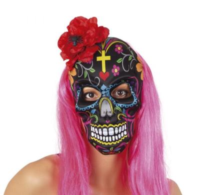 Màscara Katrina amb rosa i aranya