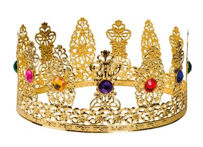 Corona metal rey piedras
