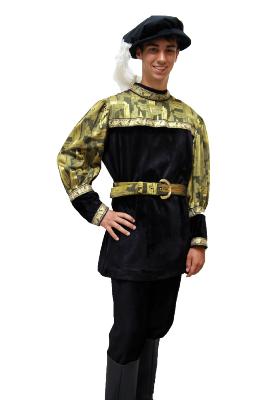 Paje blanco o rubio terciopelo negro