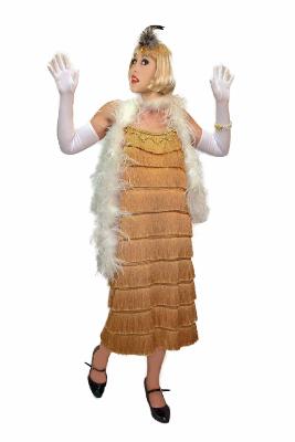 Charlestón flequillos dorado