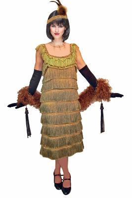 Charlestón flequillos verde