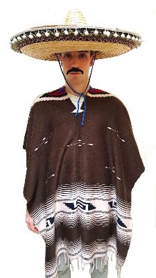 Poncho y sombrero mexicano 2