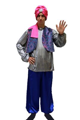 Paje negro color azul y plata