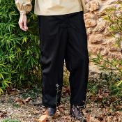 Pantalones medievales con cordón algodón negro