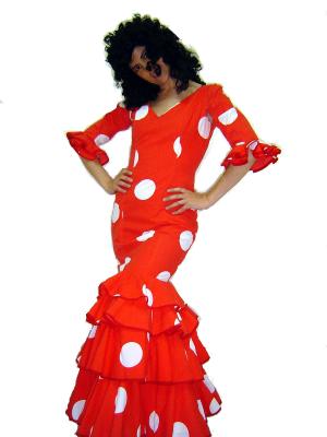 Vestido sevillana rojo