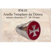 Anillo cruz templaria señora