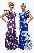 Vestidos sevillanas lila y azul