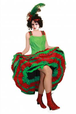 Cancan vestido verde