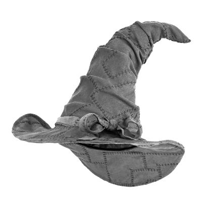 Sombrero bruja terciopelo gris