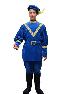 Paje blanco o rubio azul turquesa