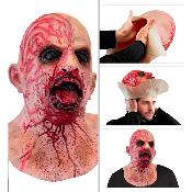 Máscara zombie cabeza entera y cuello
