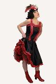 Cancan vestido negro-rojo