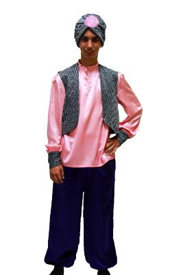 Paje negro color rosa y lila