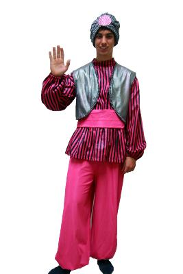 Paje negro color rosa y plata