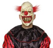 Máscara payaso loco con pelo
