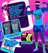 Disfraz Estrella del aerobic años 80