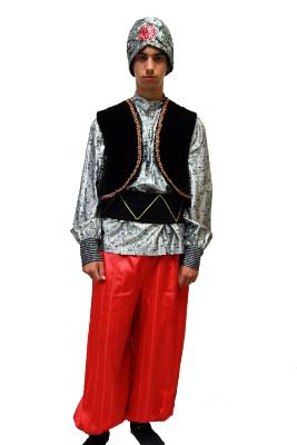 Paje negro color negro y rojo