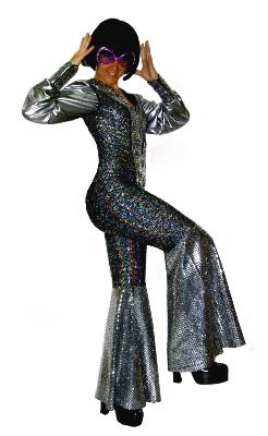 Mono ABBA plateado con mangas