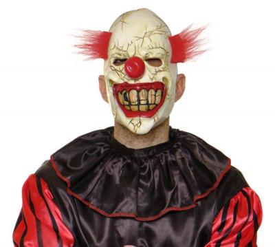 Máscara payaso loco con pelo
