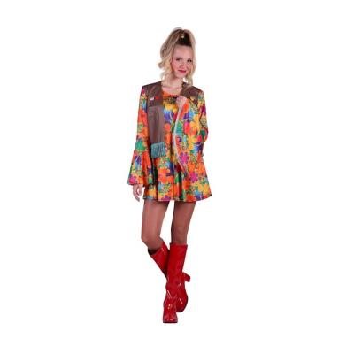 Vestido hippie flores con chaleco