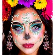 Gemas cara día de los muertos diamante