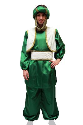 Paje negro raso verde chaleco