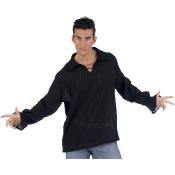 Camisa mesonero algodón negra