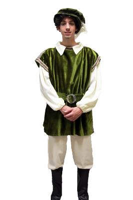 Paje blanco o rubio verde con camisa