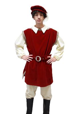 Paje blanco o rubio rojo con camisa