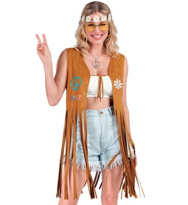 Chaleco hippie mujer