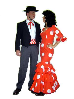 Traje corto y sevillana