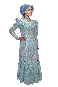 Vestido 1900 campesina azul