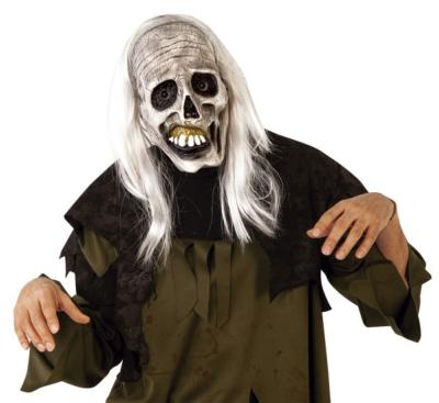 Máscara de esqueleto con pelo