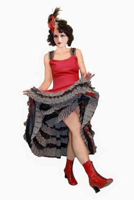 Cancan vestido rojo