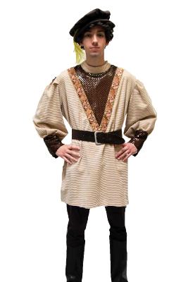 Paje blanco o rubio crudo con lentejuelas